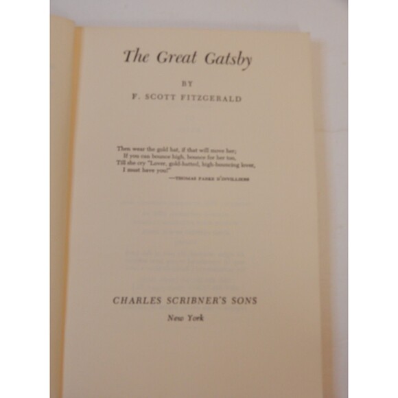 The Great Gatsby F. Scott Fitzgerald Scribner PB 1953 Vintage  V-5.72[C] - Picture 2 of 10